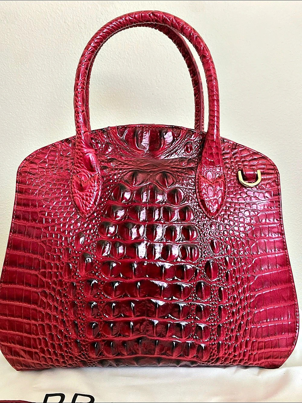 Brahmin Rosetta Merlot and matching cc wallet